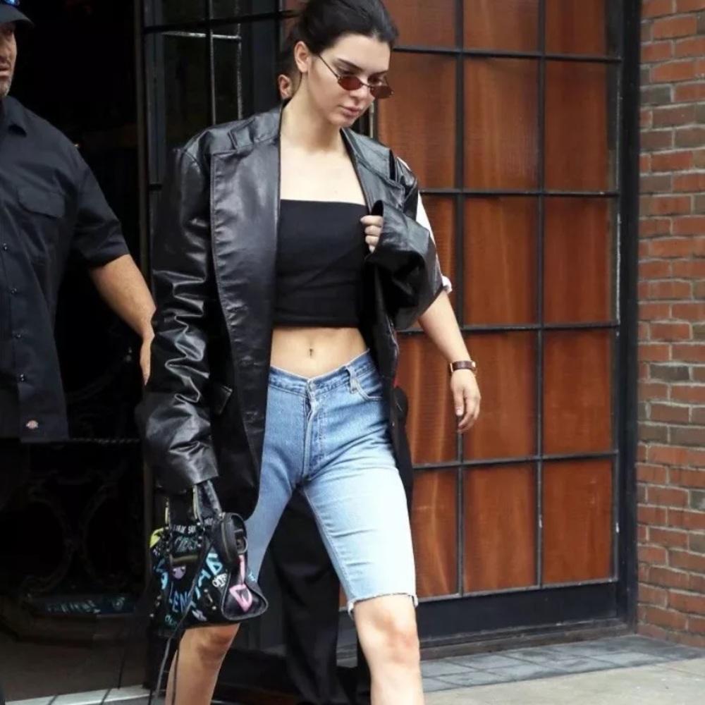 Current Elliott SAMPLE Bermuda cropped jean shorts